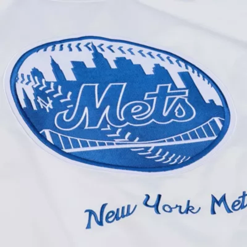 MLB New York Mets Cooperstown Collection Arctic Lightweight Satin Full-Snap Jacket