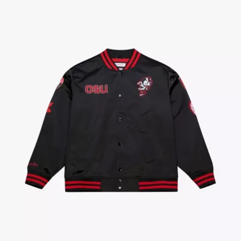 NCAA Ohio State Buckeyes Double Clutch Lightweight Satin Full-Snap Jacket