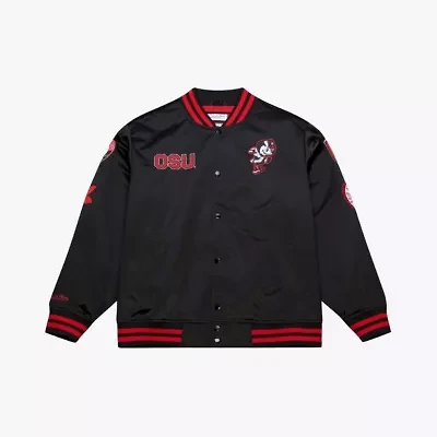 NCAA Ohio State Buckeyes Double Clutch Lightweight Satin Full-Snap Jacket