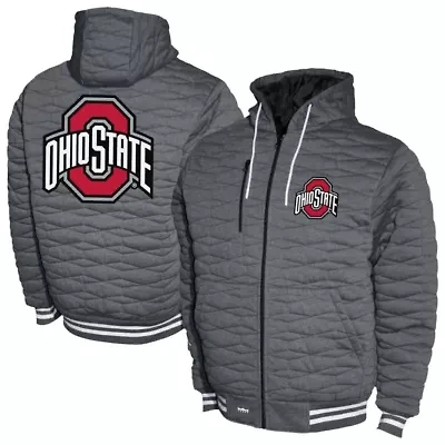 NCAA Ohio State Buckeyes Quilted Full-Zip Hooded Jacket