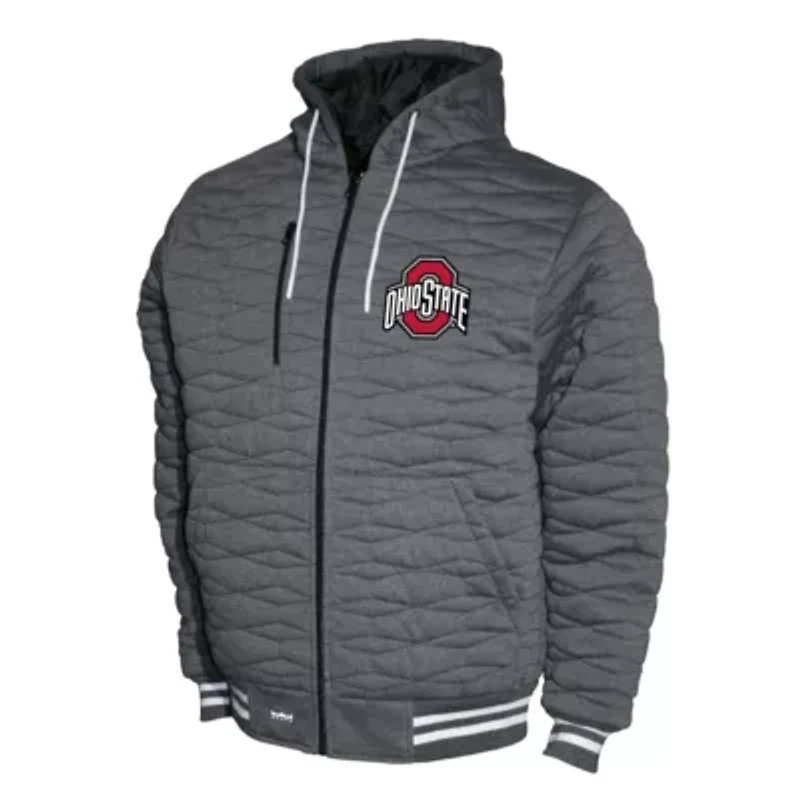 NCAA Ohio State Buckeyes Quilted Full-Zip Hooded Jacket