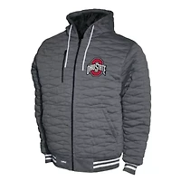 NCAA Ohio State Buckeyes Quilted Full-Zip Hooded Jacket