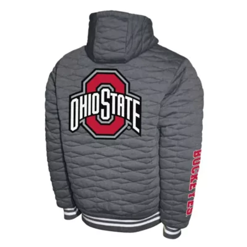 NCAA Ohio State Buckeyes Quilted Full-Zip Hooded Jacket