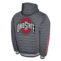 NCAA Ohio State Buckeyes Quilted Full-Zip Hooded Jacket