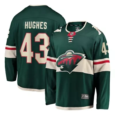 NHL Fanatics Quinn Hughes Minnesota Wild Home Breakaway Jersey