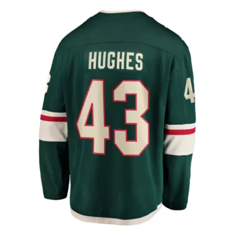 NHL Fanatics Quinn Hughes Minnesota Wild Home Breakaway Jersey