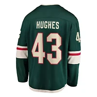 NHL Fanatics Quinn Hughes Minnesota Wild Home Breakaway Jersey