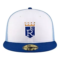 MLB White/Light Kansas City Royals Authentic Collection On-Field 59FIFTY Fitted Hat