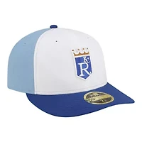 MLB White/Blue Kansas City Royals Authentic Collection On-Field Low 59FIFTY Fitted Hat