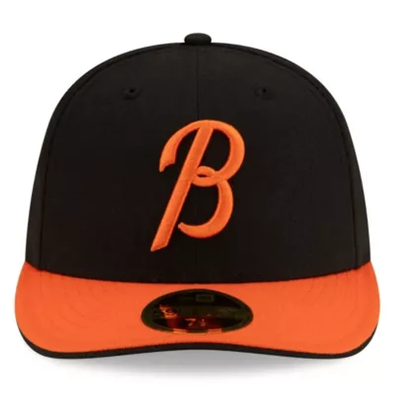 MLB Black/Orange Baltimore Orioles Authentic Collection Low 59FIFTY Fitted Hat