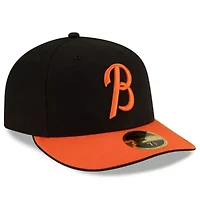 MLB Black/Orange Baltimore Orioles Authentic Collection Low 59FIFTY Fitted Hat