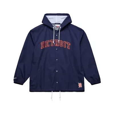 MLB Detroit Tigers Full-Snap Hooded Coaches Jacket