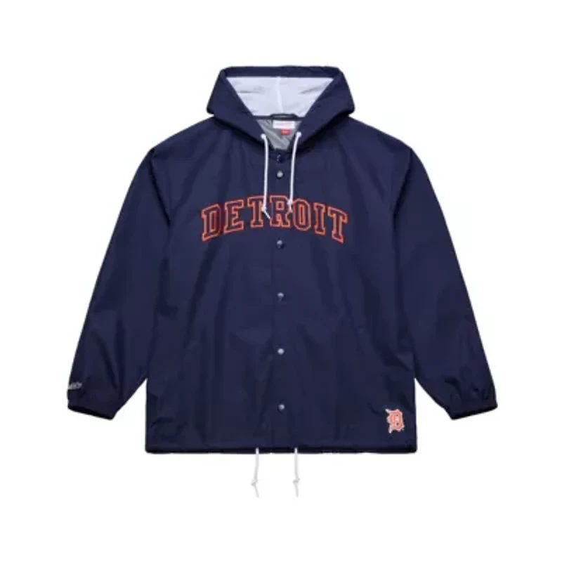 MLB Detroit Tigers Full-Snap Hooded Coaches Jacket