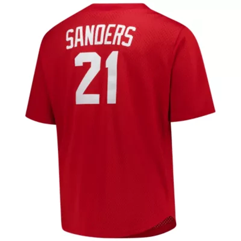 MLB Deion Sanders Cincinnati Reds Big & Tall Cooperstown Mesh Batting Practice Jersey