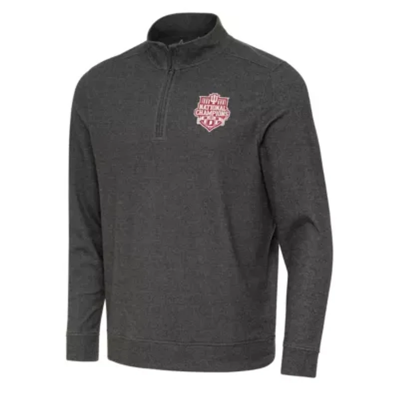 NCAA Indiana Hoosiers Football Playoff 2025 National s Subtle Quarter-Zip Pullover