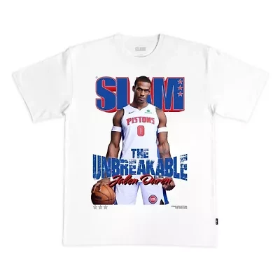NBA Unisex Jalen Duren Detroit Pistons SLAM Cover T-Shirt