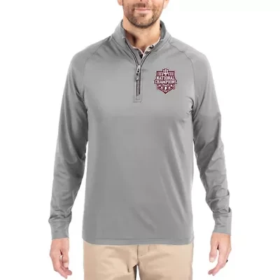 NCAA Indiana Hoosiers Football Playoff 2025 National s Adapt Eco Knit Stretch Raglan Quarter-Zip Pullover