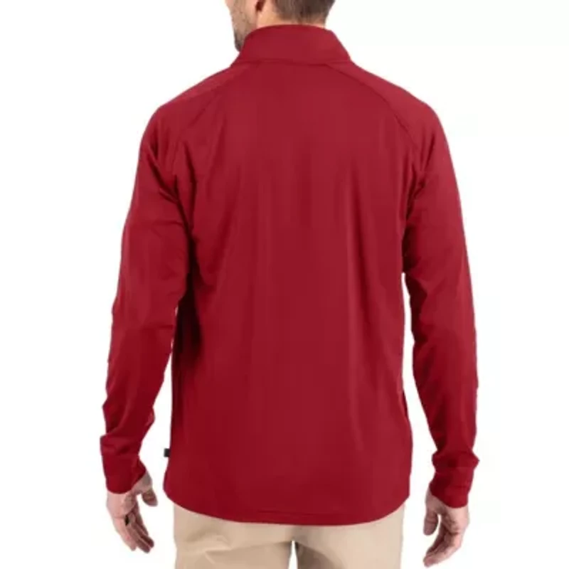 NCAA Indiana Hoosiers Football Playoff 2025 National s Adapt Eco Knit Stretch Raglan Quarter-Zip Pullover