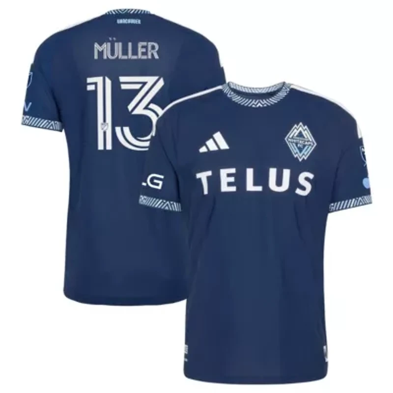 MLS Thomas Müller Vancouver Whitecaps FC 2026 The Coastal Jersey On-Field Authentic Patch