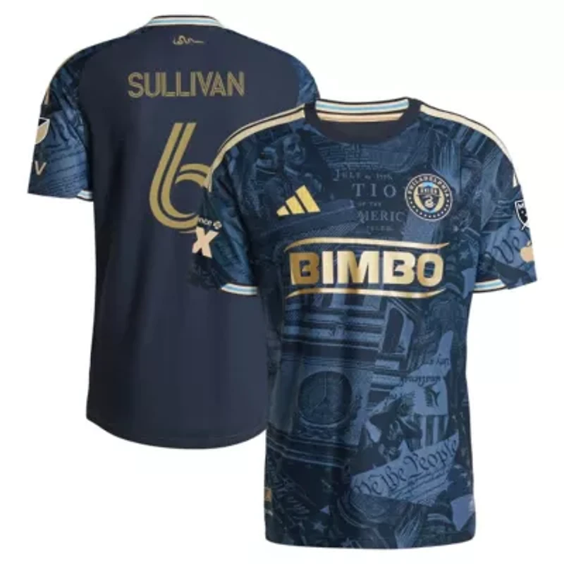 MLS Cavan Sullivan Philadelphia Union 2026 1776 Kit On-Field Authentic Patch Jersey
