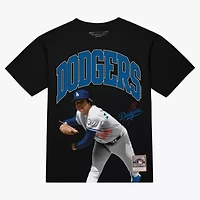 MLB Fernando Valenzuela Los Angeles Dodgers Photo Arch Player Graphic T-Shirt
