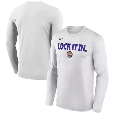 NCAA Nike LSU Tigers 2026 On-Court Bench Long Sleeve T-Shirt