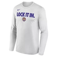 NCAA Nike LSU Tigers 2026 On-Court Bench Long Sleeve T-Shirt