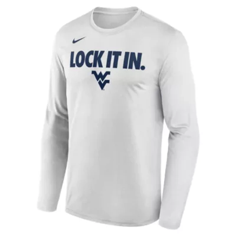 NCAA Nike West Virginia Mountaineers 2026 On-Court Bench Long Sleeve T-Shirt