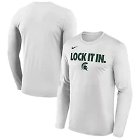 NCAA Nike Michigan State Spartans 2026 On-Court Bench Long Sleeve T-Shirt