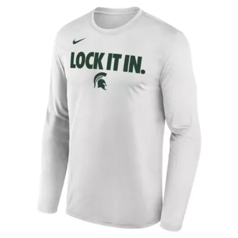 NCAA Nike Michigan State Spartans 2026 On-Court Bench Long Sleeve T-Shirt