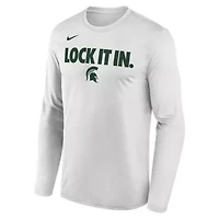 NCAA Nike Michigan State Spartans 2026 On-Court Bench Long Sleeve T-Shirt