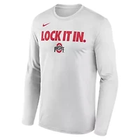 NCAA Nike Ohio State Buckeyes 2026 On-Court Bench Long Sleeve T-Shirt
