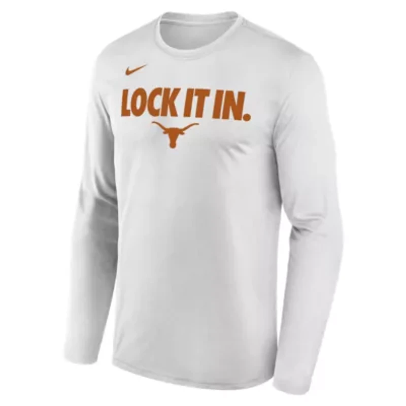 NCAA Nike Texas Longhorns 2026 On-Court Bench Long Sleeve T-Shirt
