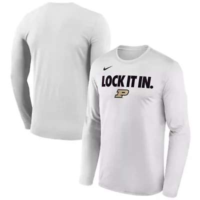 NCAA Nike Purdue Boilermakers 2026 On-Court Bench Long Sleeve T-Shirt
