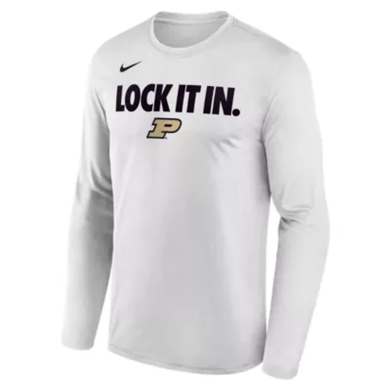 NCAA Nike Purdue Boilermakers 2026 On-Court Bench Long Sleeve T-Shirt