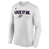 NCAA Nike Purdue Boilermakers 2026 On-Court Bench Long Sleeve T-Shirt