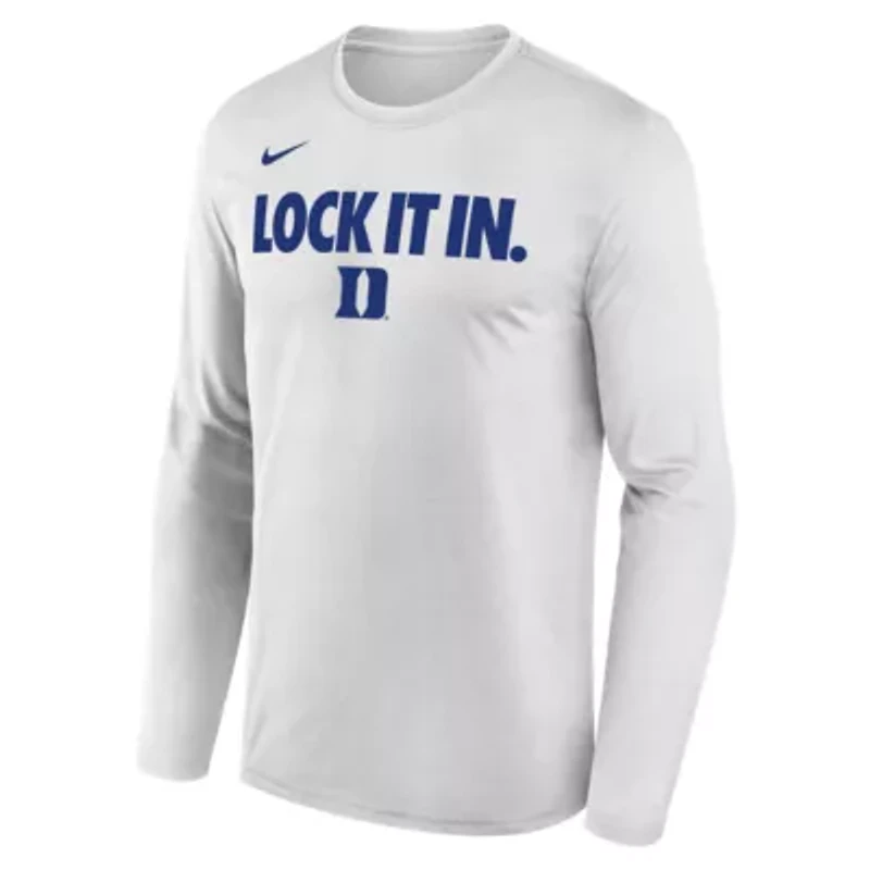 Duke Blue Devils NCAA Nike 2026 On-Court Bench Long Sleeve T-Shirt