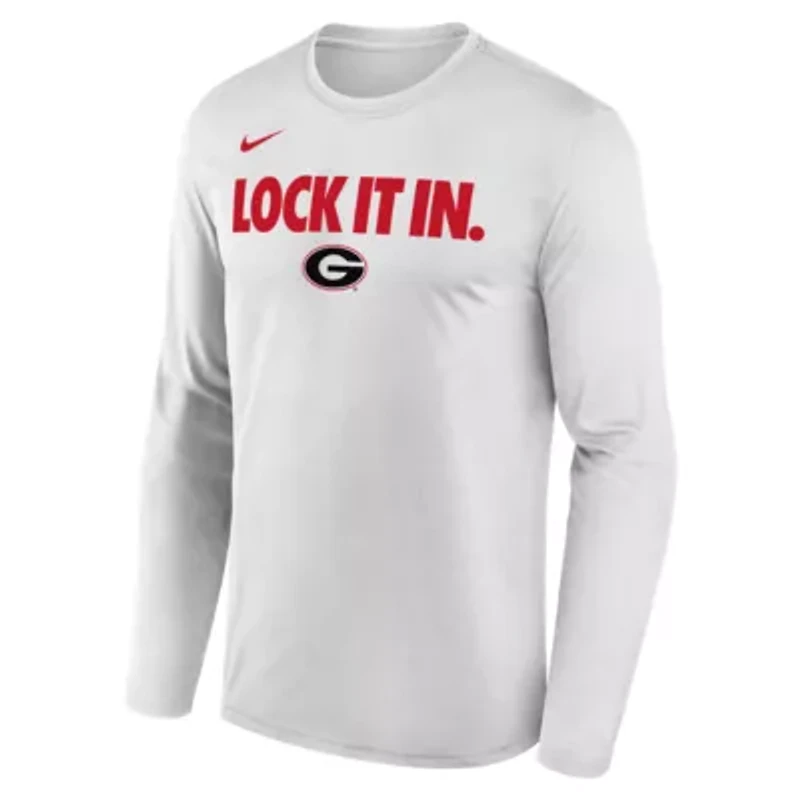 NCAA Nike Georgia Bulldogs 2026 On-Court Bench Long Sleeve T-Shirt