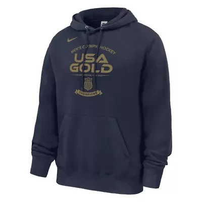 NHL Nike USA Hockey 2026 Winter Olympics Medal Club Fleece Hoodie