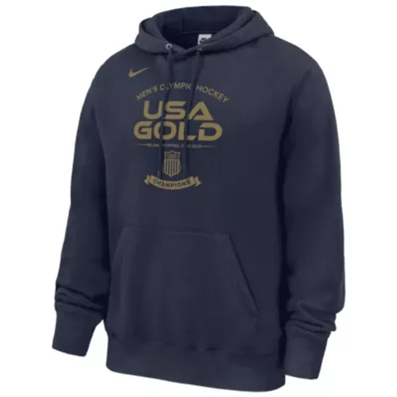 NHL Nike USA Hockey 2026 Winter Olympics Medal Roster Club Fleece Hoodie