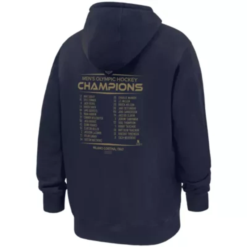NHL Nike USA Hockey 2026 Winter Olympics Medal Roster Club Fleece Hoodie