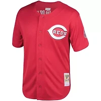 Cincinnati Reds MLB Barry Larkin Throwback Cooperstown Mesh Batting Practice Jersey