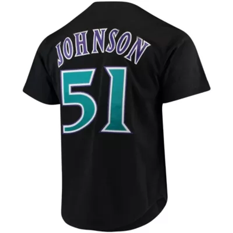 MLB Randy Johnson Arizona Diamondbacks Cooperstown Collection Mesh Batting Practice Button-Up Jersey
