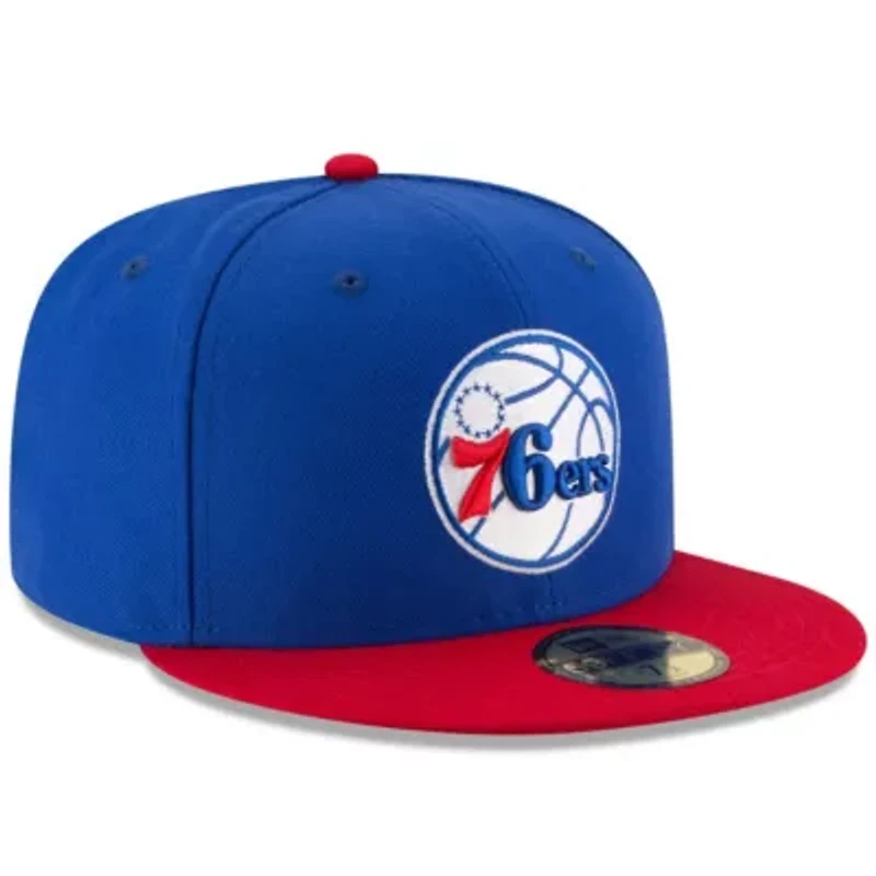 NBA Royal/Red Philadelphia 76ers Official Team Color 2Tone 59FIFTY Fitted Hat