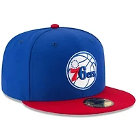 NBA Royal/Red Philadelphia 76ers Official Team Color 2Tone 59FIFTY Fitted Hat
