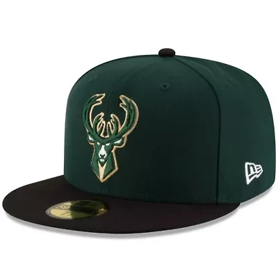 NBA Green/Black Milwaukee Bucks Official Team Color 2Tone 59FIFTY Fitted Hat
