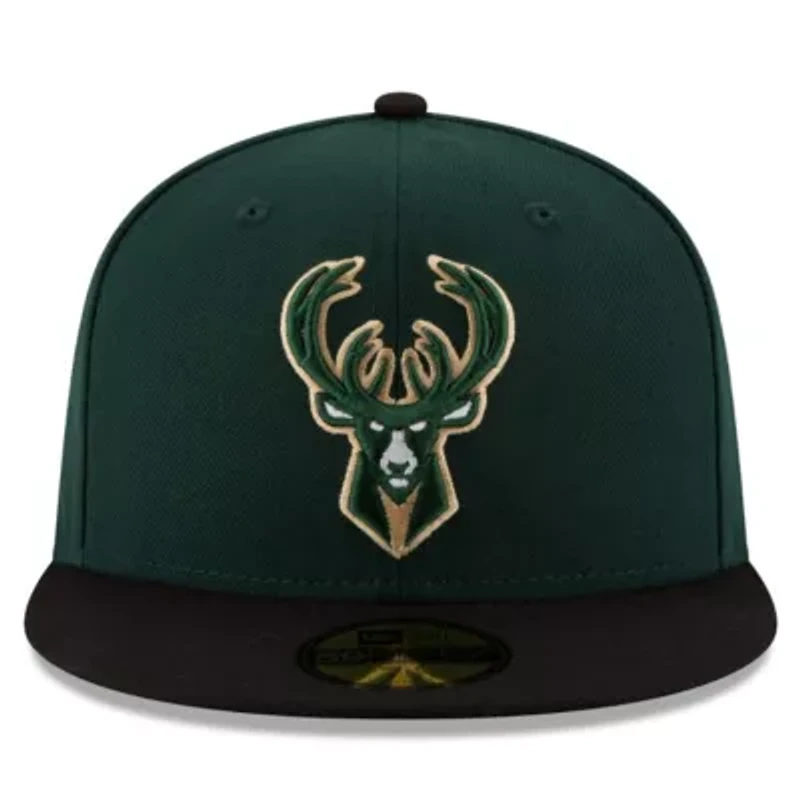 NBA Green/Black Milwaukee Bucks Official Team Color 2Tone 59FIFTY Fitted Hat