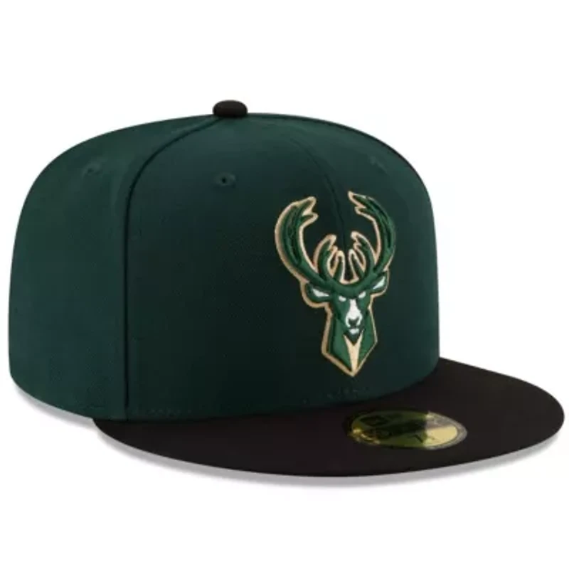 NBA Green/Black Milwaukee Bucks Official Team Color 2Tone 59FIFTY Fitted Hat