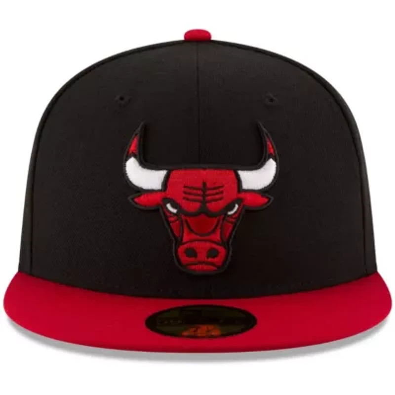 NBA Black/Red Chicago Bulls Official Team Color 2Tone 59FIFTY Fitted Hat