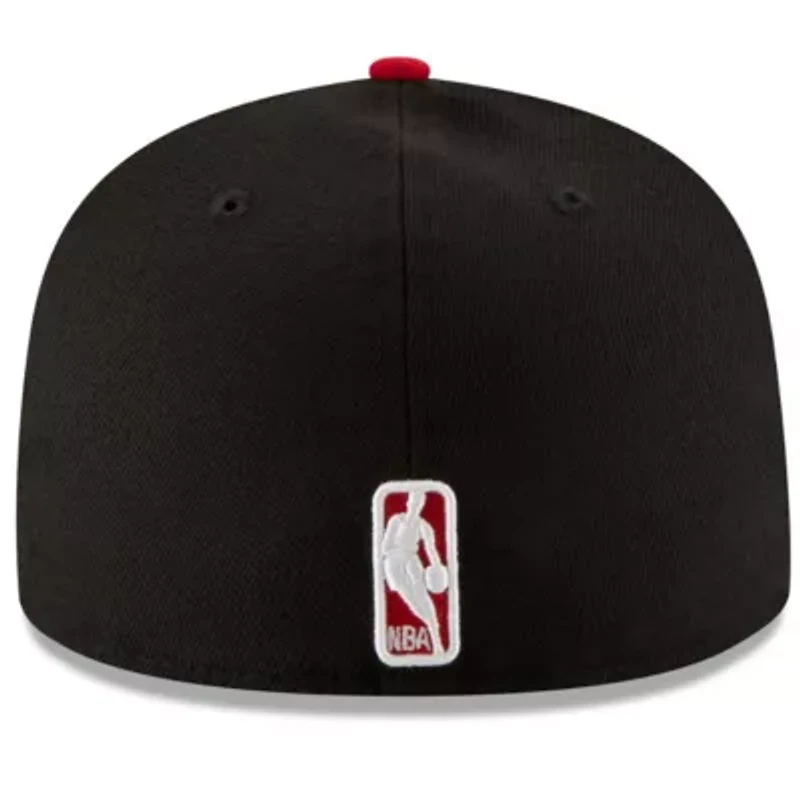 NBA Black/Red Chicago Bulls Official Team Color 2Tone 59FIFTY Fitted Hat